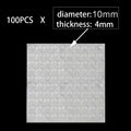 100Pcs Soft Silicone Rubber Anti Slip Bumpers Feet Pads Damper Buffer Cabinet Bumpers Silicone Furniture Pads Drawer Door Pad Qme OD 10X4mmX100PCS
