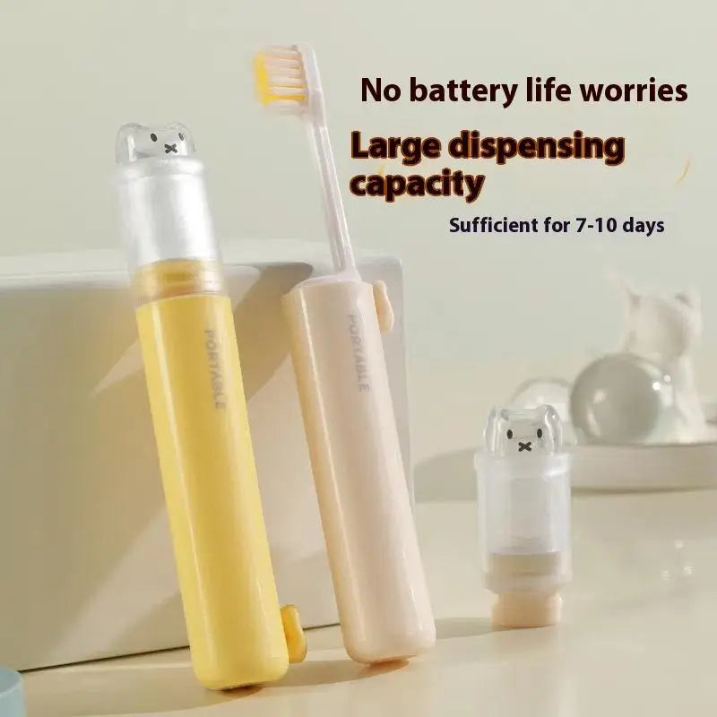 2 In1 Portable Mini Travel Toothbrush Toothpaste Adult Outgoing Camp Qme