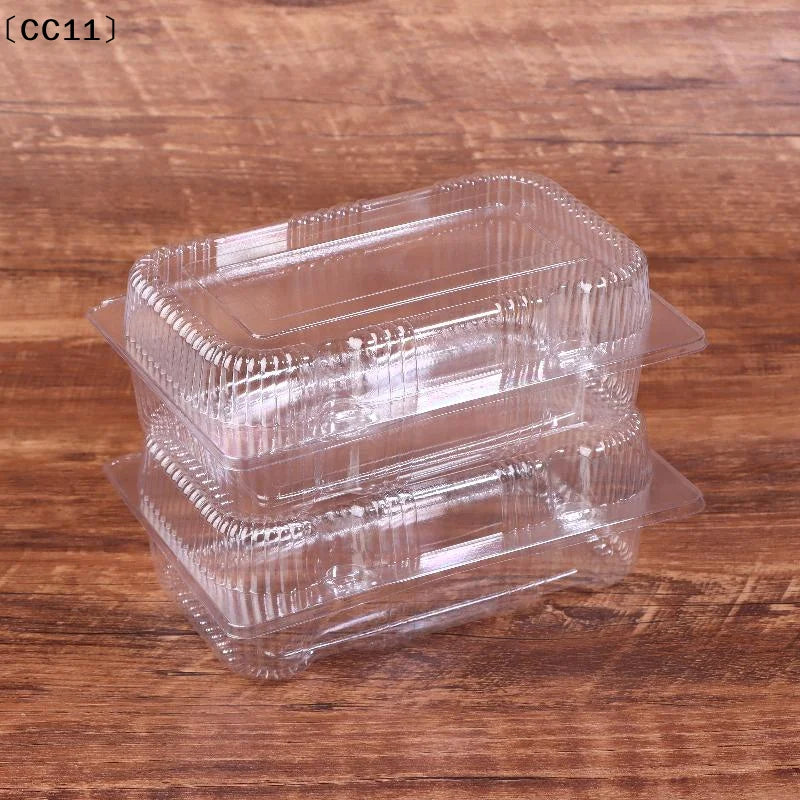 10 50 Multipurpose Clear Plastic Boxes Disposable Containers Bakery Qme