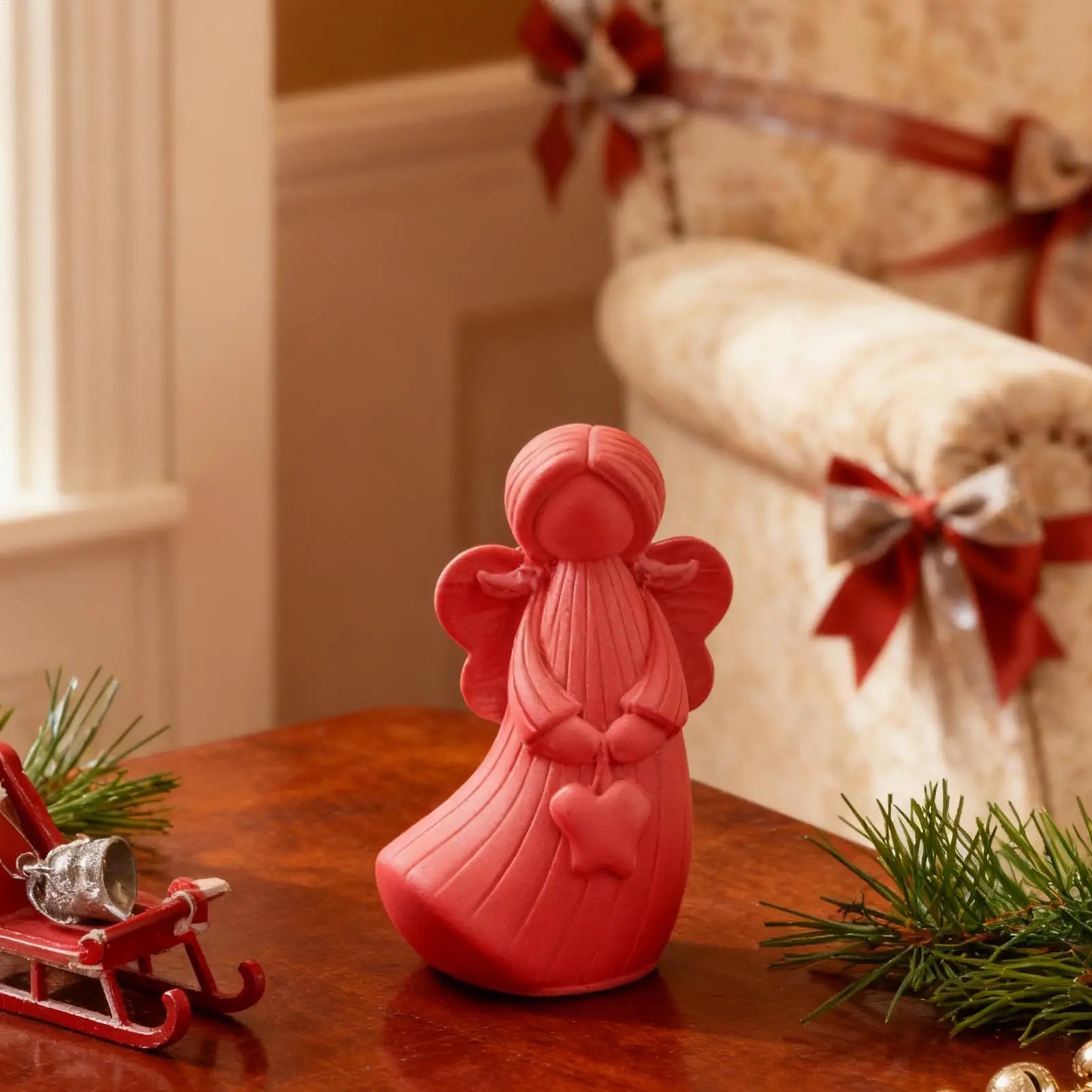 Angel Silicone Mold 4 Pieces Non-Stick Holiday Moulds Angel Resin Molds Silicone for Wedding Party Dinner Table Centerpiece Home Qme