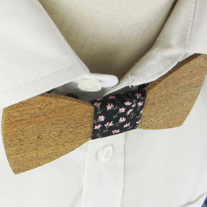 Tuxedo Bow Tie Women's Rhinestone Leather Velvet Wood Men Male Bowtie Qme color5