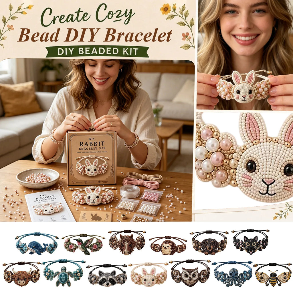 DIY Beaded Bracelet Making Kit with String for Adult and Kids Creative Handmade Bracelet Set Unique Gift for Friends Qme