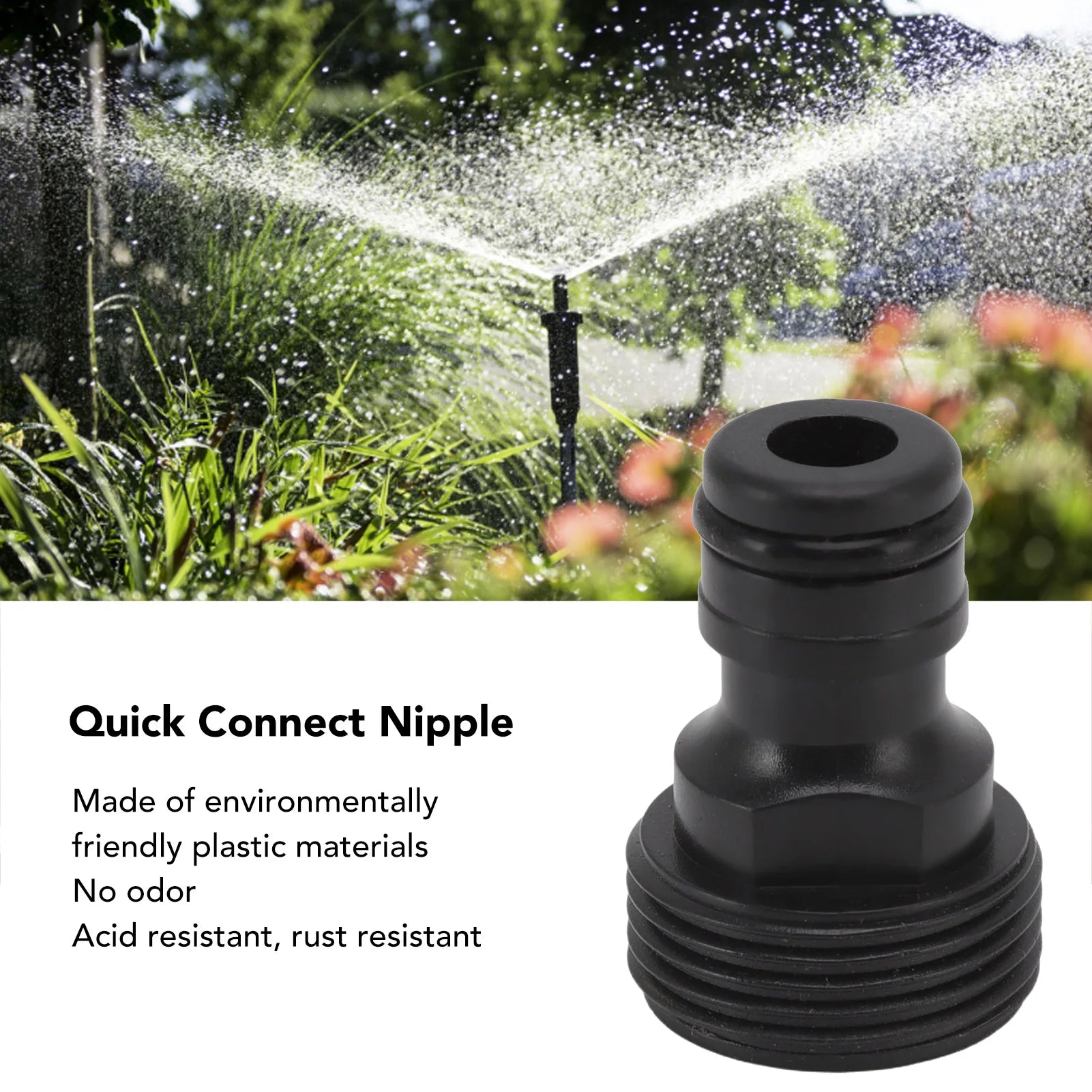 10Pcs Plastic G3/4 Male Thread Tap Connector 25mm Hose Nipple Quick Coupler Reinforced Thread Faucet Adapter for Garden Watering Qme
