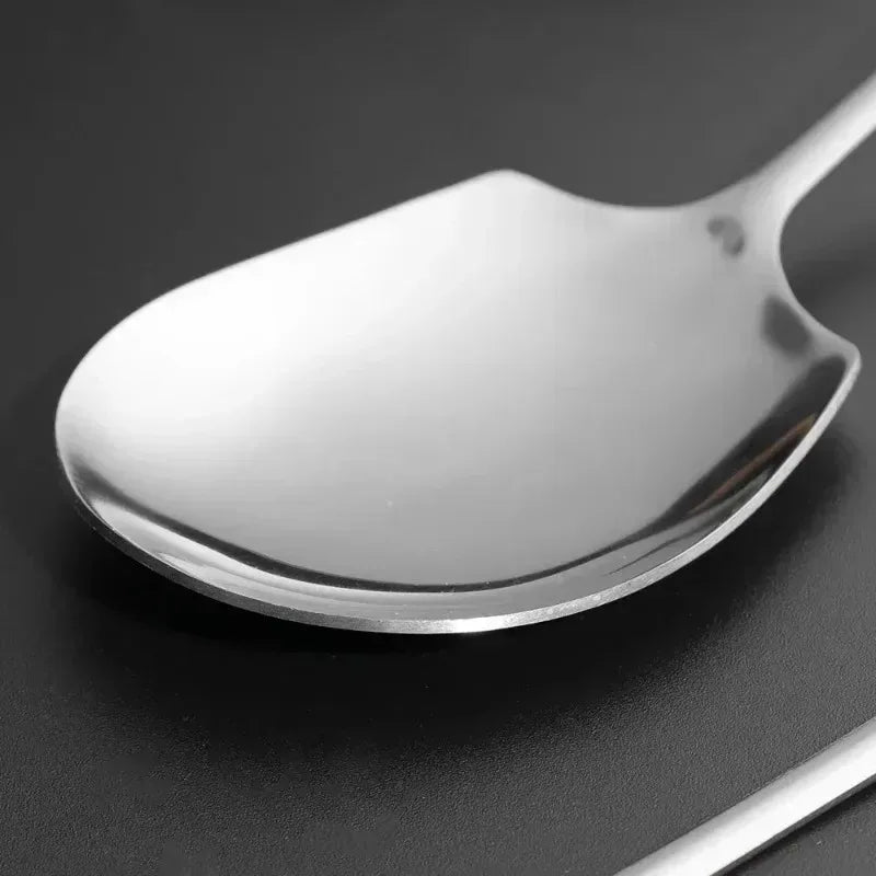 2/1Pcs Stainless Steel Spoon Large Long Handle Spoons Kitchen Cutlery Rice Dumpling Porridge Soup Scoops Restaurant Tableware Qme
