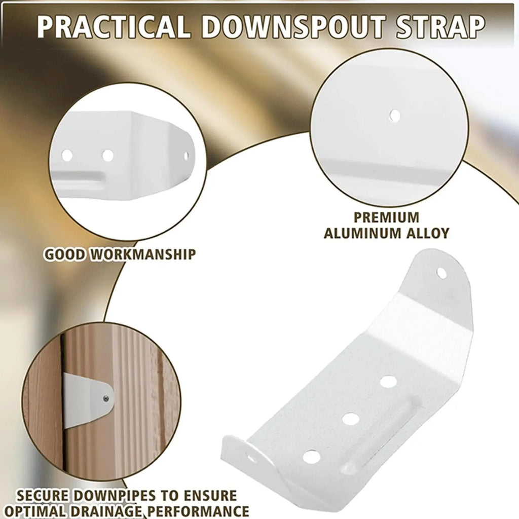 Downspout Bracket Gutter Mount Clamp Holders House Wall Home Outdoor Qme