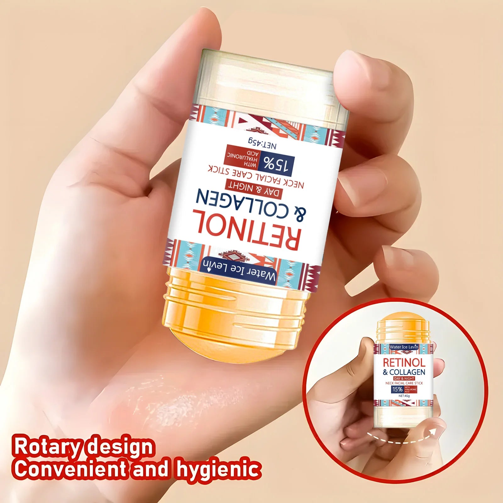 45g Retinol Lifting Firming Cream Stick Collagen Smooth wrinkles Face Cream For Moisturizer Whitening Brighten Skin Product Qme