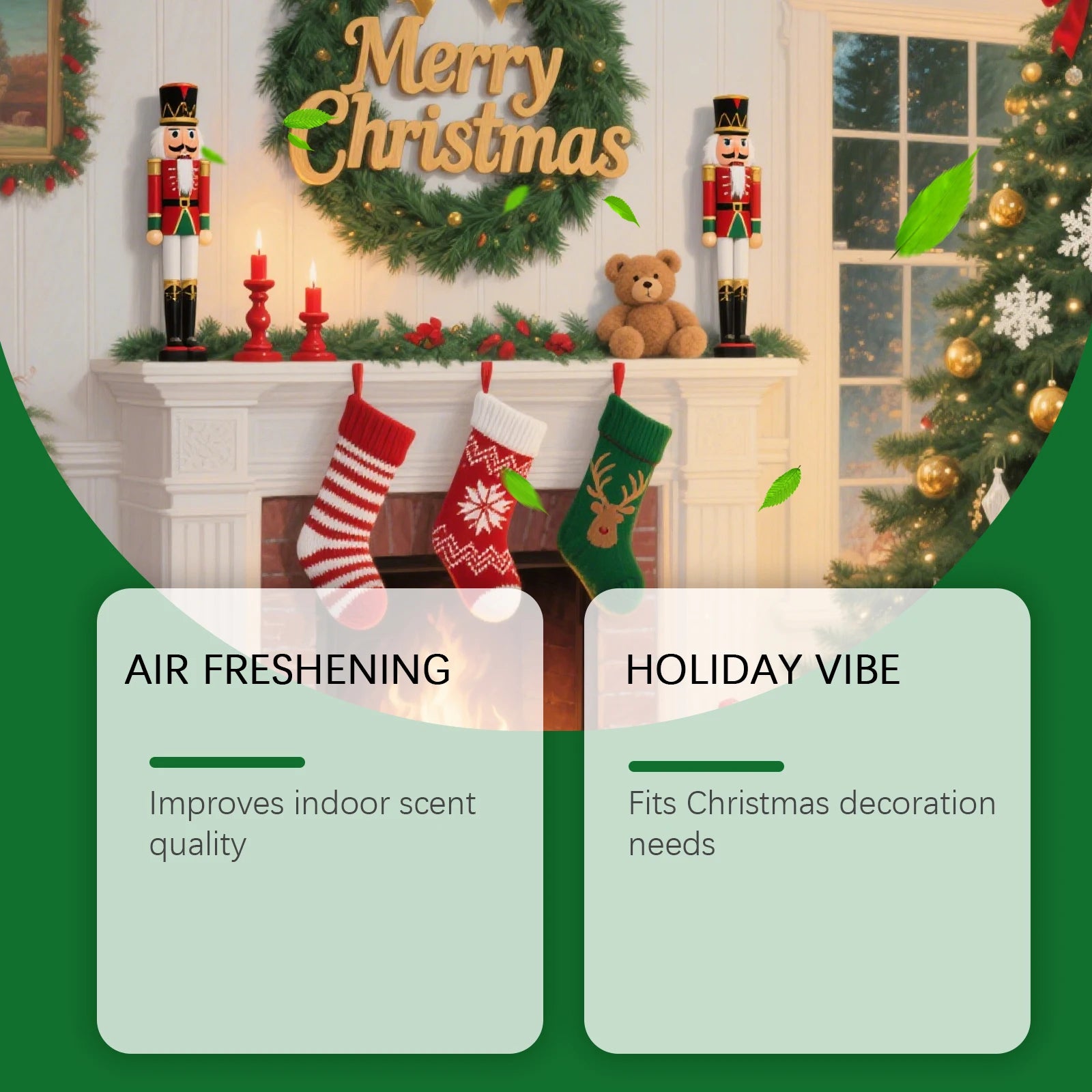 120ml Christmas Aromatherapy Essential Oil for Aroma Diffusers Festive Home Warm Cozy Holiday Atmosphere Air Freshener Qme