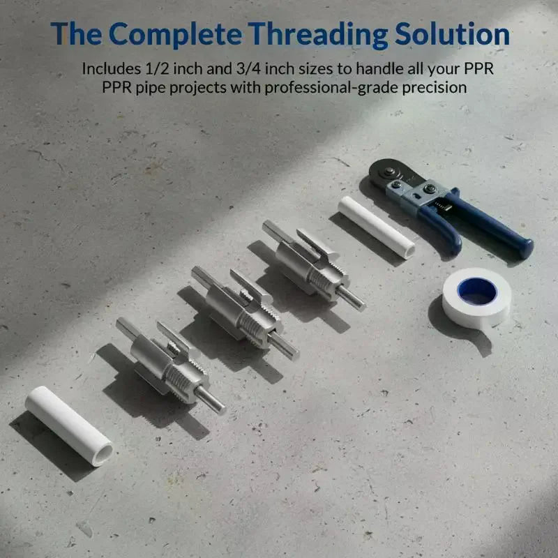 Heavy-duty PVC Plastic Pipe Threading Tool 1 2 3 4 Male Female Qme Default Title