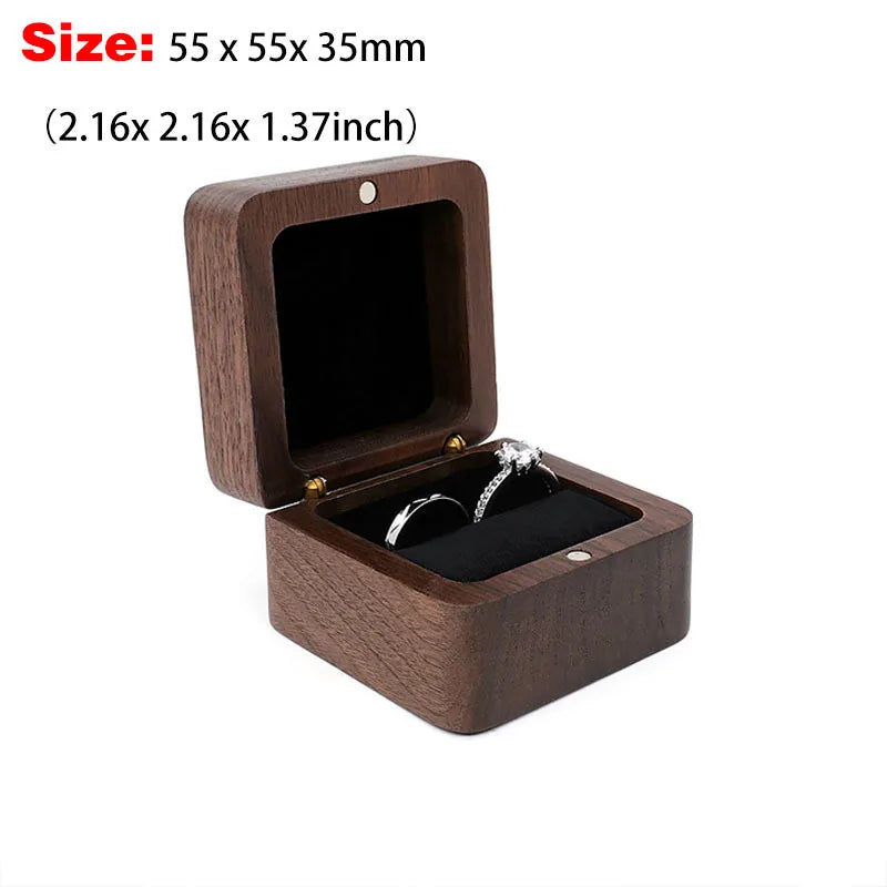 Premium Solid Wood Jewelry Organizer Black Walnut Display Earrings