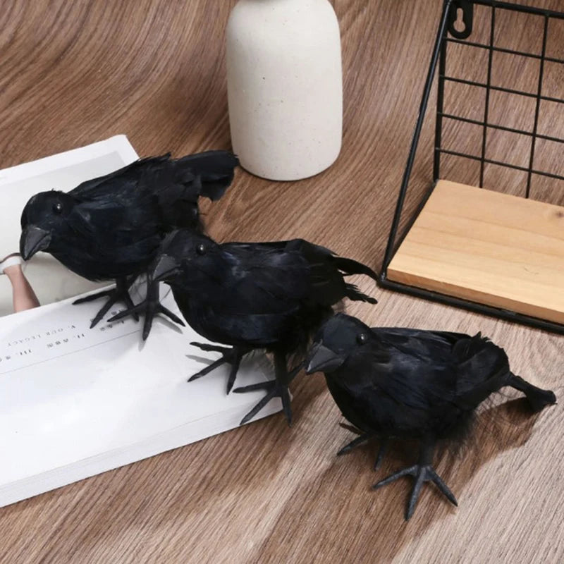 ^Simulation Black Crow Raven Bird Repellent Pest Control PigeonRepellent Garden Decoration Outdoor Decoracion Exterior Qme
