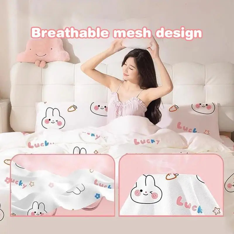 Disposable 3/4-piece Bedding Set, Extra Thick Disposable Sheets, Duvet Covers, And Pillowcases For Hotels And Travel.. Qme