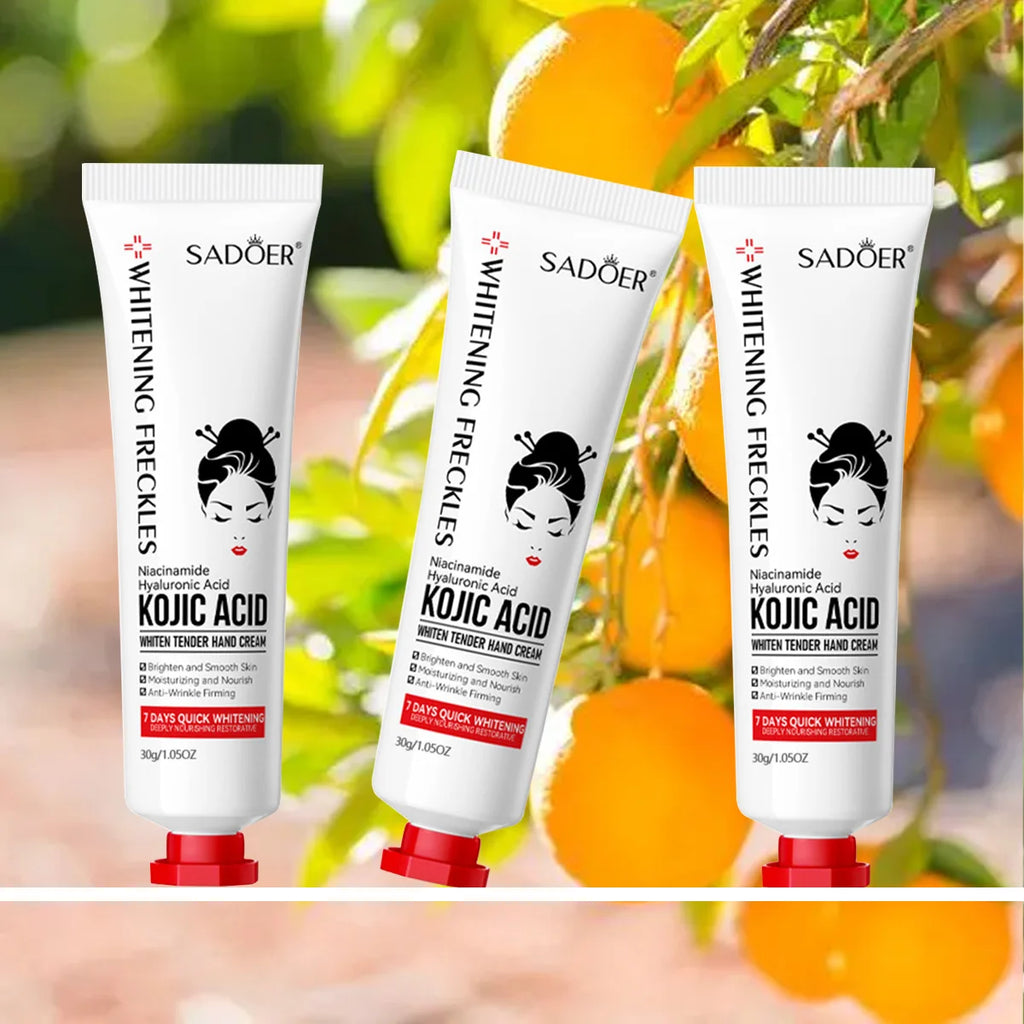 Kojic Acid Whitening Moisturizing Hand Cream Suitable Carrying Around Qme