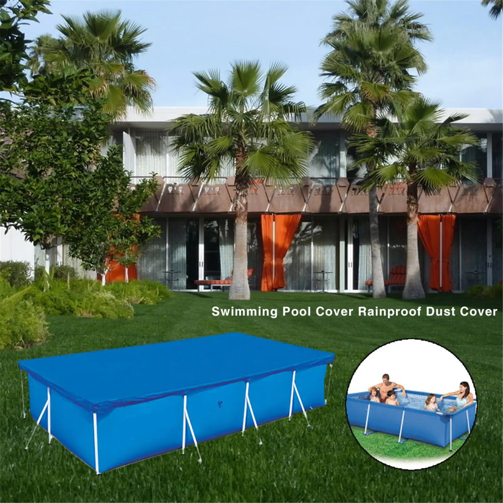 Rectangular Swimming Pool Protection Cover Weatherproof Dustproof Waterproof Swimming Pool Insulation Film for Home Pood Outdoor Qme