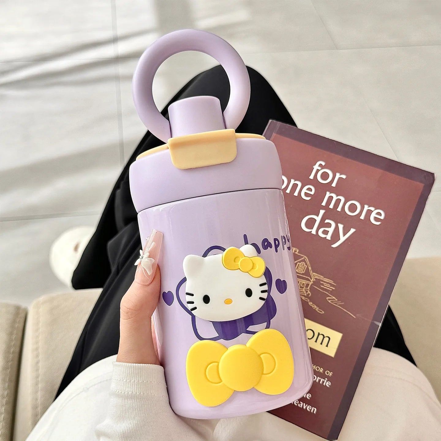 Hello Kitty Stylish Insulated Cup Cute Large-capacity Girls Dual-use Qme 3 500ml