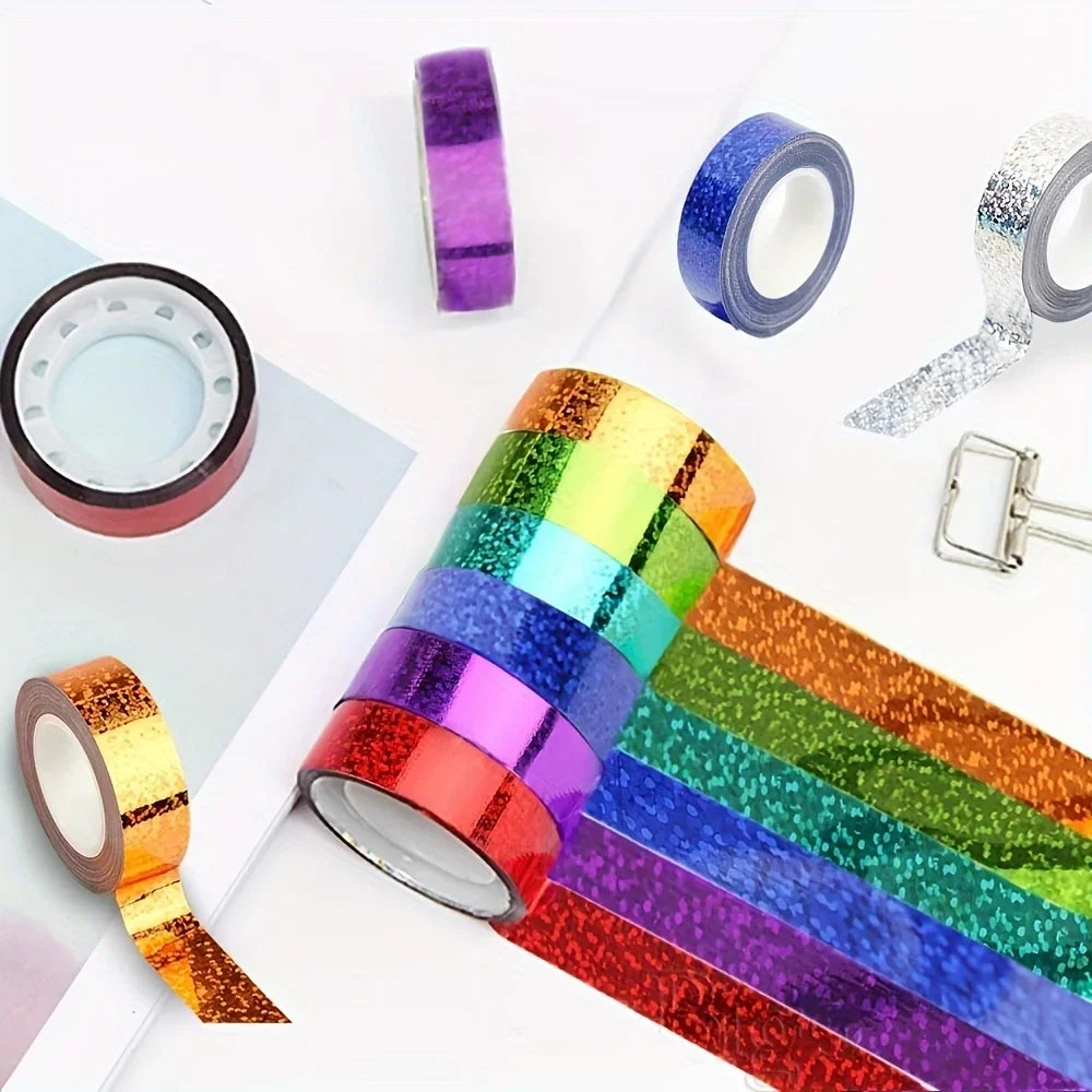 1pc Laser Foil Tape - High-Strength Adhesive Perfect for DIY Projects, Scrapbooking, and Photo Album Decorations Qme
