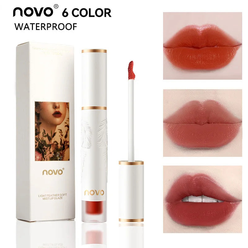 24h Long-lasting Matte Lip Glaze Waterproof Non Stick Cup Liquid Qme