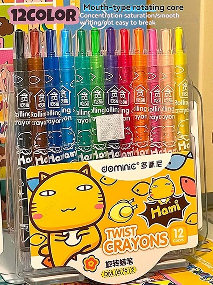 12-36 Colors Non Toxic Crayons,for Kids Crayons for Toddlers, Kids Arts & Crafts Supplies, Coloring Books, Drawing, Doodling Qme 12 colors