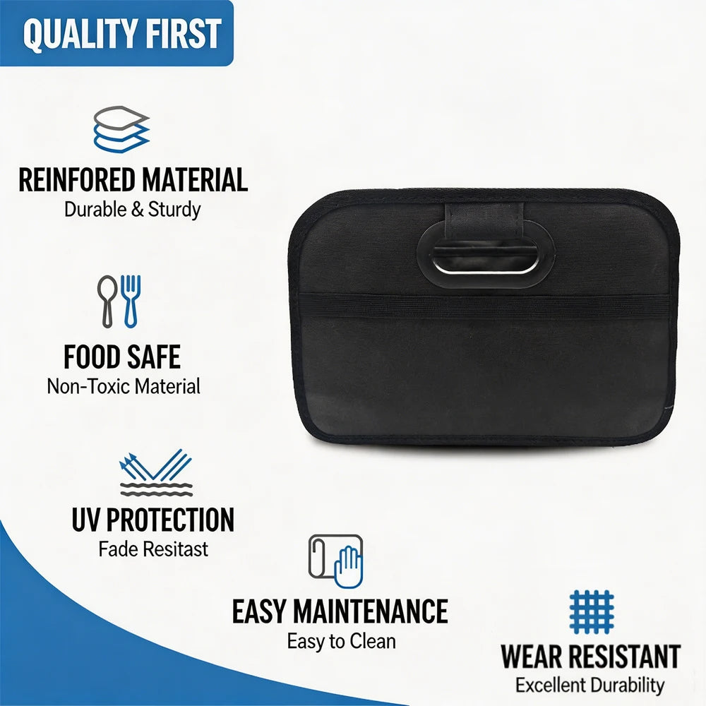 Oxford Fabric Foldable Car Trunk Cargo Bin Collapsible Vehicle Storage Box for SUV Sedan, Space Saving Organizer Qme