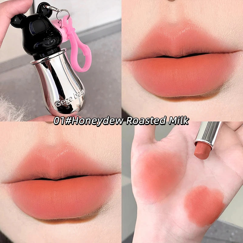 Gege Bear Sweet Pendant Lipstick Matte Mirror Textures Watery Qme GX1291-1