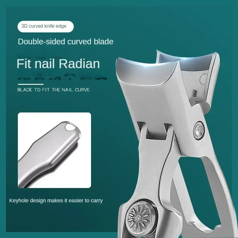 Portable Nail Clippers Ultra Sharp Fingernail Stainless Steel Toenail Qme