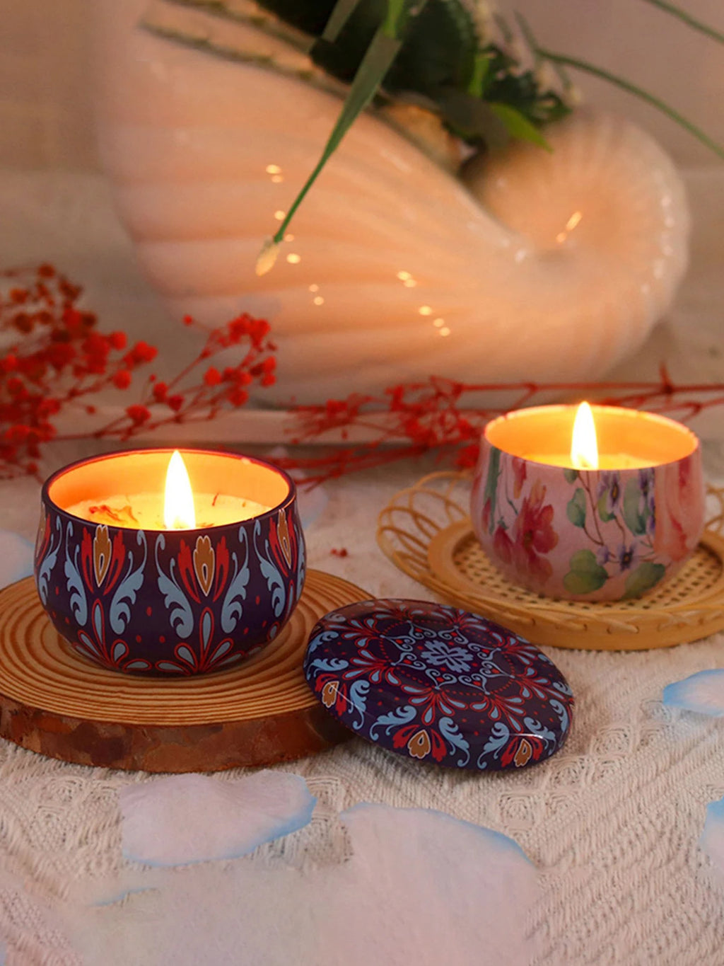 Handmade DIY Jarred Scented Candle Home Bedroom Air Freshener Qme