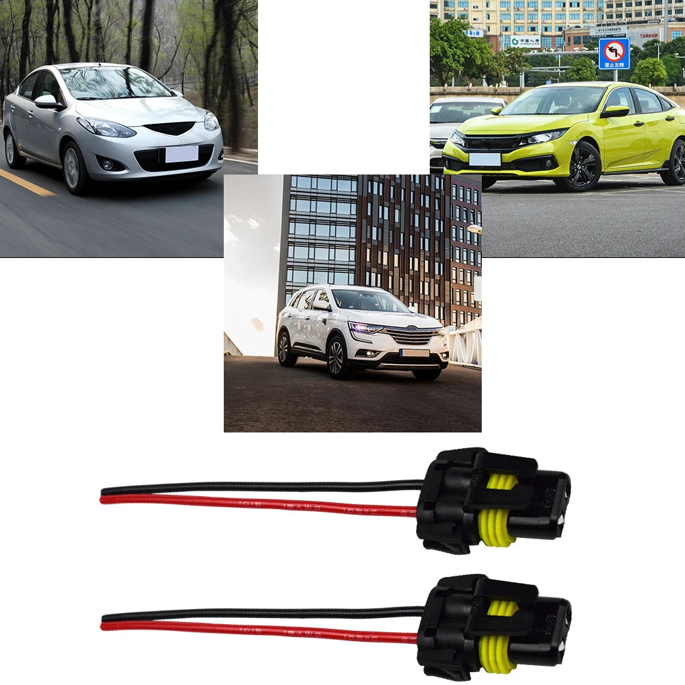 2pcs 9005 9006 HB4 Bulb Socket Car Headlight Fog Lamp Female Adapter Connector Qme