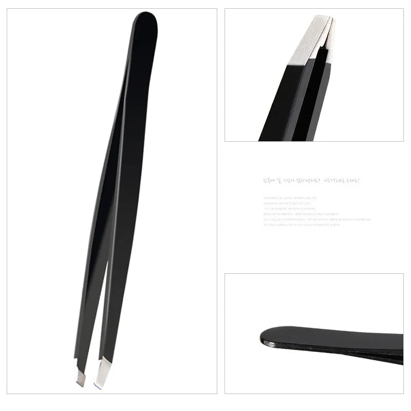Private Label Eyebrow Tweezers Rose Gold Pincet Clips Stainless Steel Qme