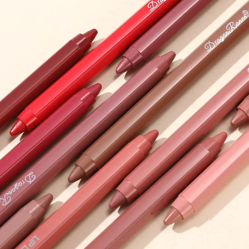 Velvet Brown Lip Liner Pencil Nude Matte Waterproof Non-stick Cup Cherry Red Lip Liner Lip Contour Pen Lipstick Makeup Qme