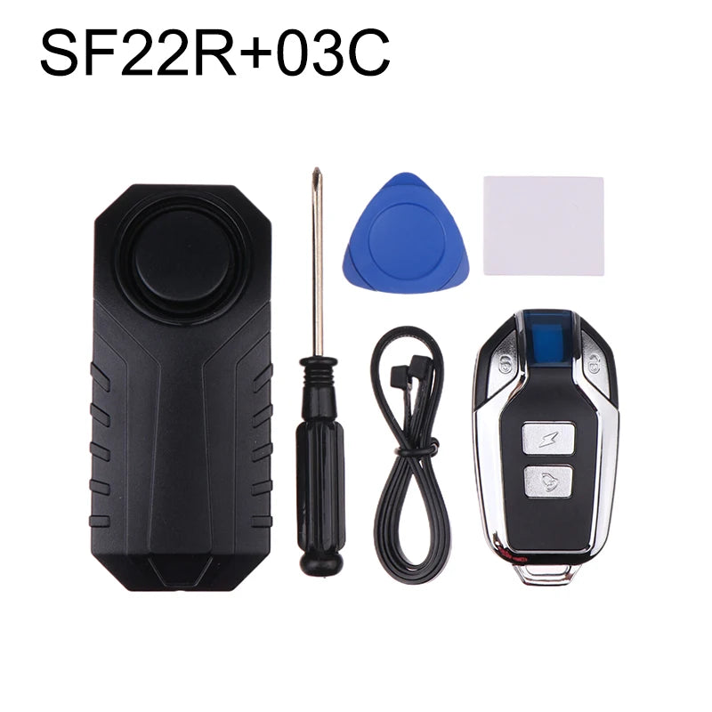 Bicycle Motorcycle Vibration Alarm Bike Remote Control Wireless Qme A1