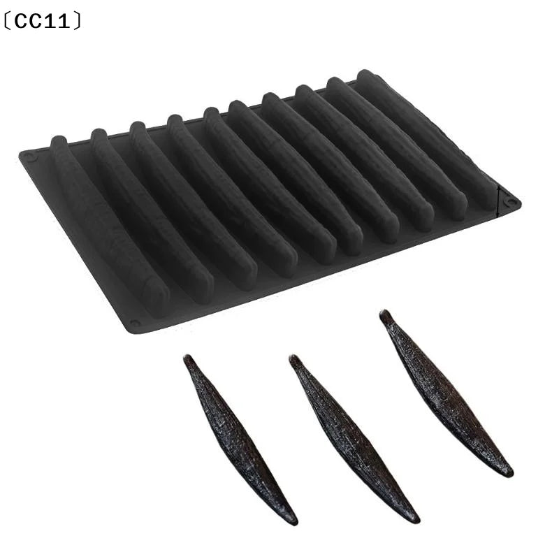 10 Cavity Vanilla Mousse Cake Silicone Mold Chocolate Ladyfingers Qme