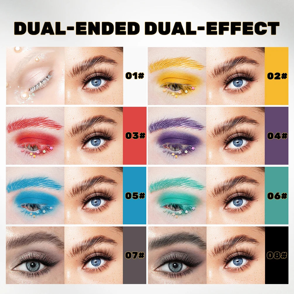 QIBEST Tinted Eyebrow Gel Mascara Lasting Waterproof Brown Tinting Eye Brow Sculpt Glue Red Purple Brow Cream Makeup For Women Qme