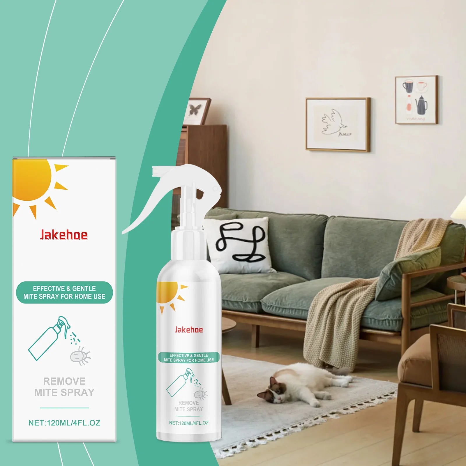 Powerful Mite Remover Spray Quickly Removing Mites Dust Reduce Mites Reproducing Suitable for Fabrics Household Anti Mites Spray Qme