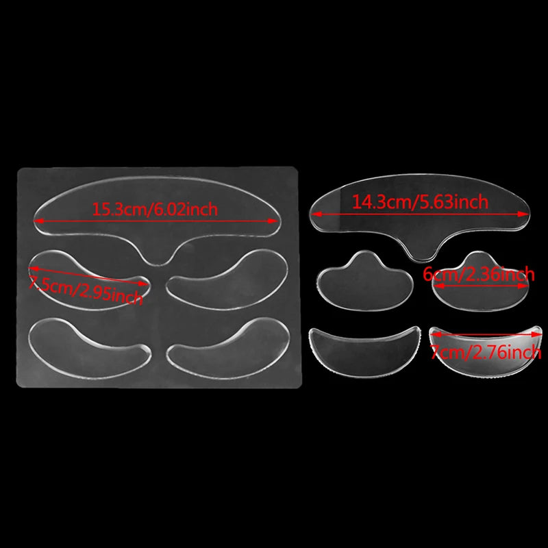 Reusable Anti Wrinkle Silicone Patches Skin Lifting Tool Face Qme