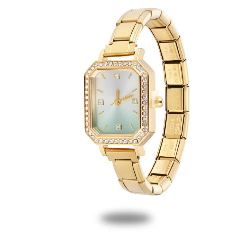 Butterfly Shape Numbers Dial Stainless Steel Watch Bracelet Men