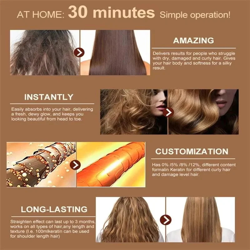 Magical Keratin Hair Mask 5 Seconds Repair Damaged Frizzy Hair Soft Smooth Shiny Nutrition Deep Moisturize Nourishing Hair Care Qme