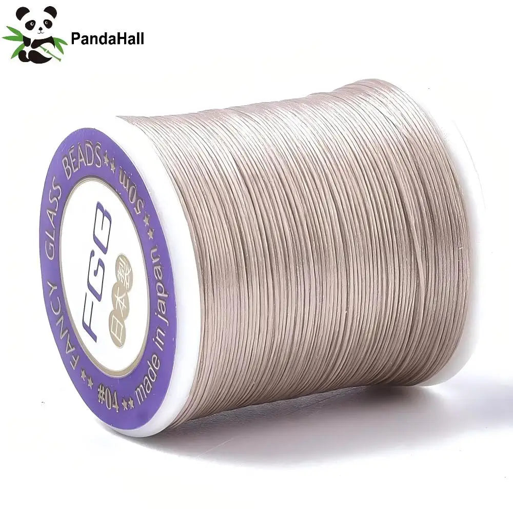 PandaHall 50m/Roll Multi-Color Nylon 66 Beading Thread, 0.1mm High Strength Stretch Resistant for Seed Bead Jewelry Making Qme