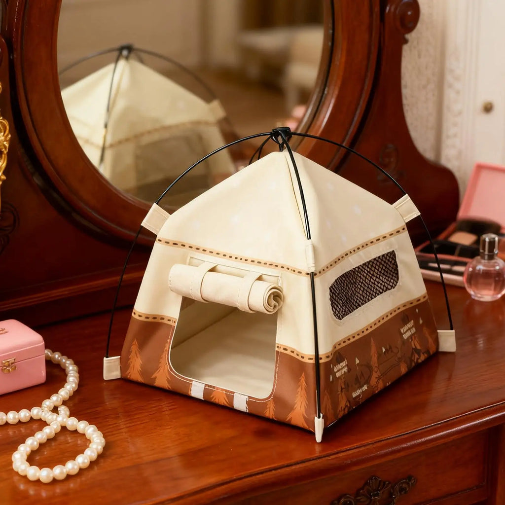 Tiny Tent 1:12 Scale Mini Camping Tent Decoration Photography Props for Boys Girls Pretend Play Home Outdoor Garden Display Qme