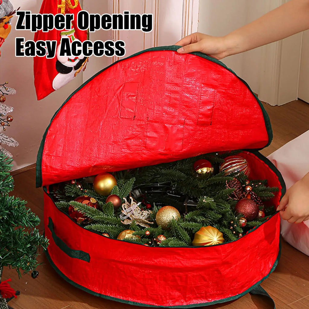 Wreath Holder Boxes Storage Heavy Duty Zippered Organizers Sturdy Qme