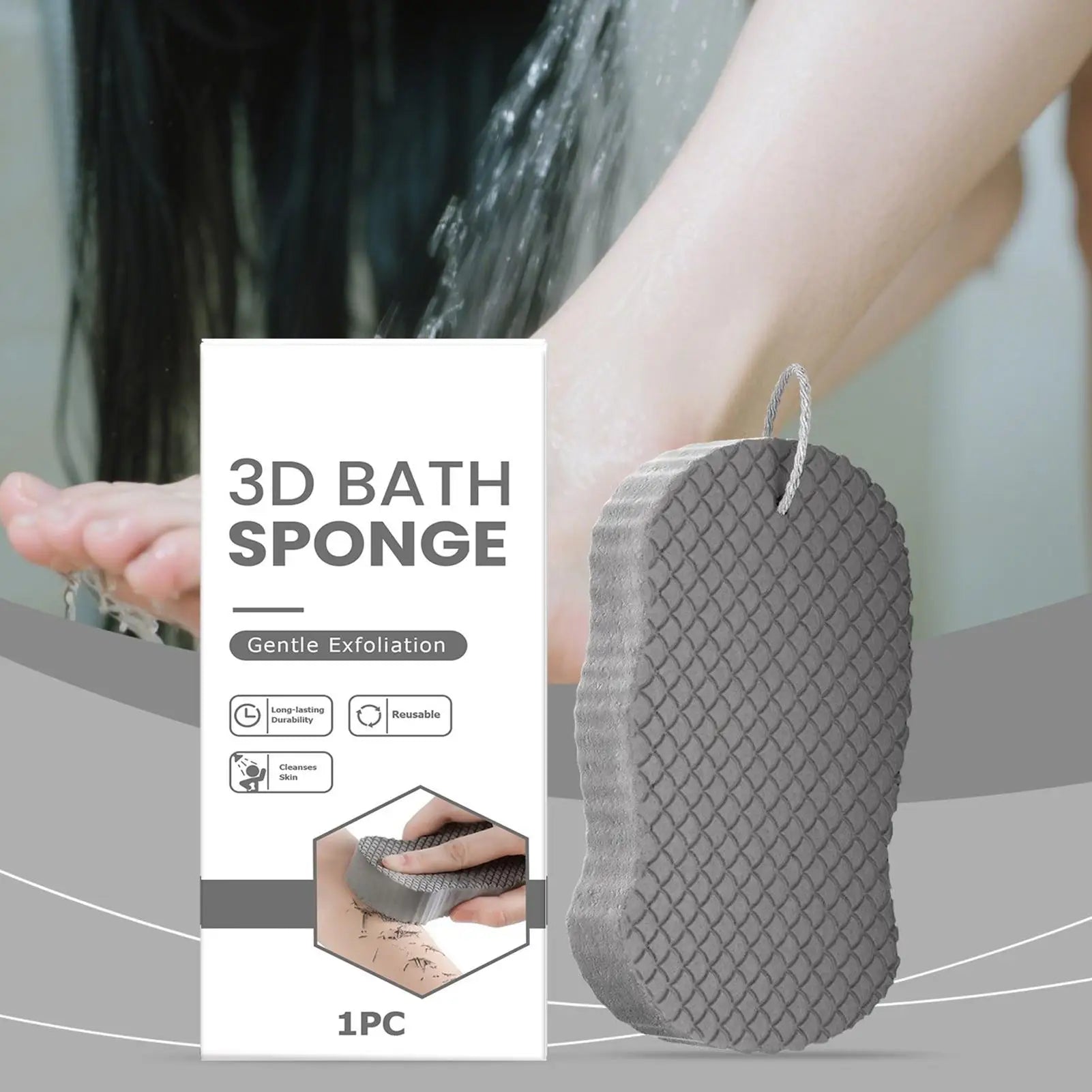 Sponges Body Scrubber Shower Loofah Women Gentle Cleaning Supplies Qme