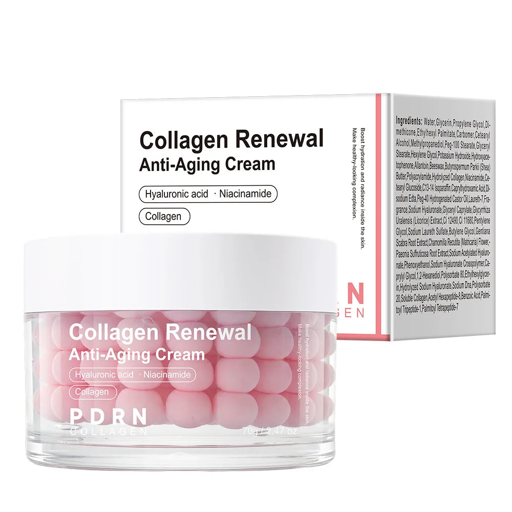 Korean PDRN Pink Collagen Capsule Cream with Niacinamide Cream Firmming Deep Hydration Wrinkle Reduction Moisturizing Beauty Qme 1pc