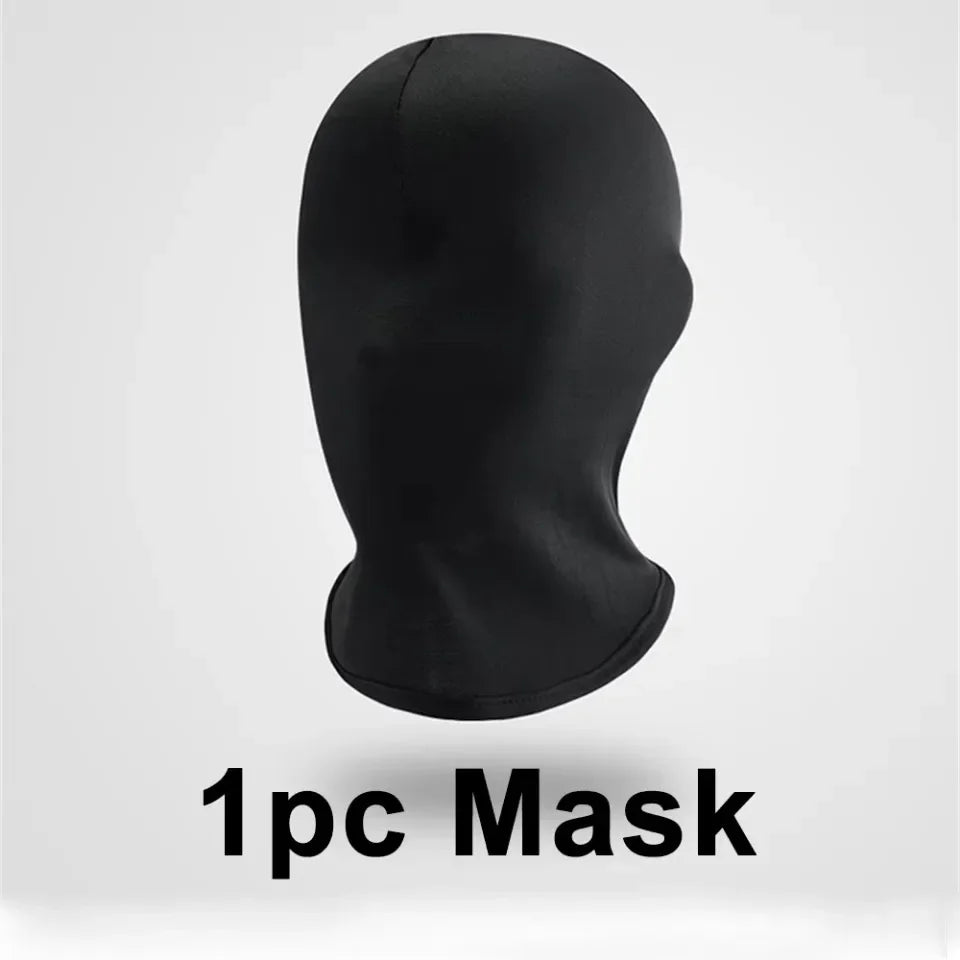 Cosplay Black No Hole Spandex Head Cover Hat Women Men Simulate CS Qme 1pc mask 1