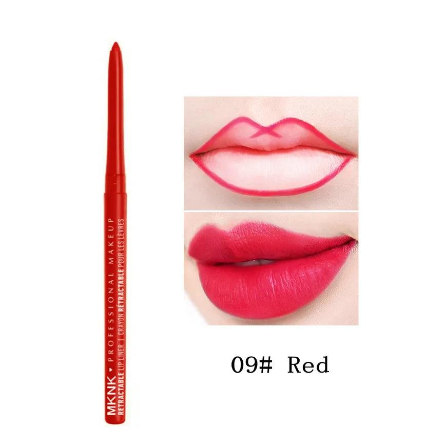 Auto Rotating Eyeliner Gel Pencil Lip Liner Easy Pigment Eye Makeup Qme 09