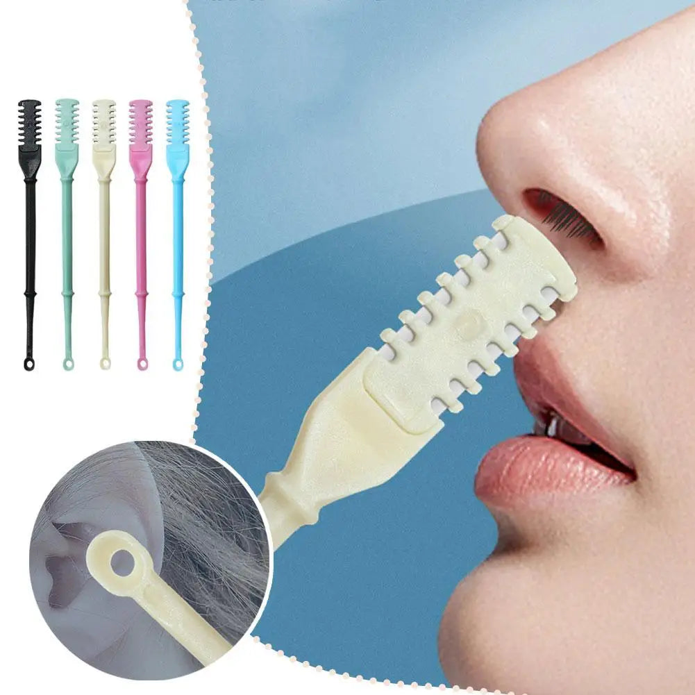 2-in-1 Nasal Hair Cutter,Double Sided Nose Hair Knife,Nostril Hair Remover Tool 360° Rotating Nose Hair Trimmer, For Women Men Qme
