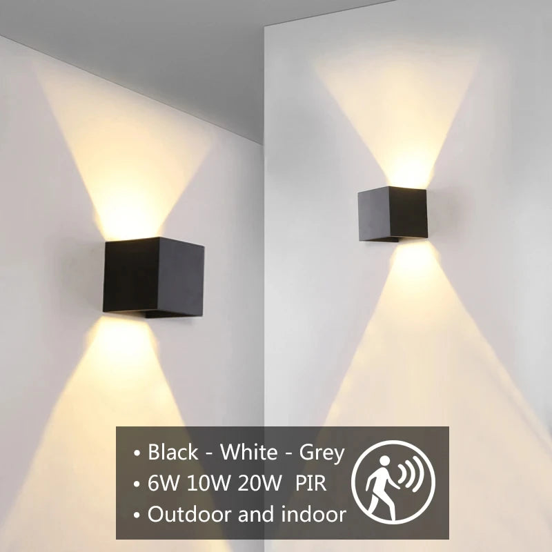 Motion sensor wall lamp Drawing Aluminum Acrylic decoration illumination sconce light indoor home kitchen bedroom corridor aisle Qme