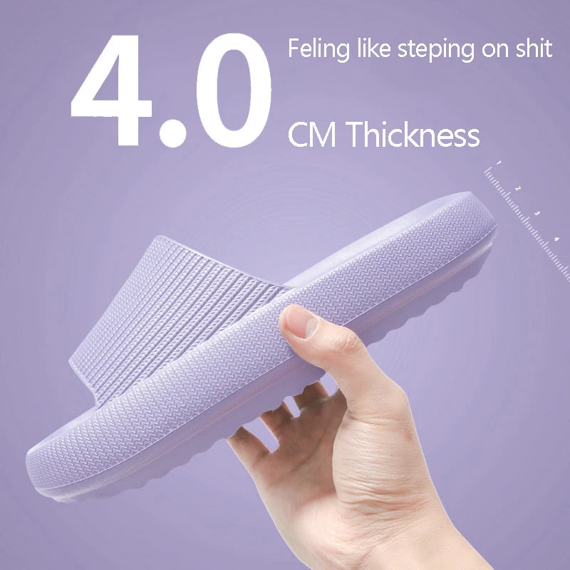 Cloud Sliders Women Men Non-Slip Bathroom Slippers Summer Soft Flip Flop Pillow Sliders Platform Pool Sliders Shower Shoes for I Qme
