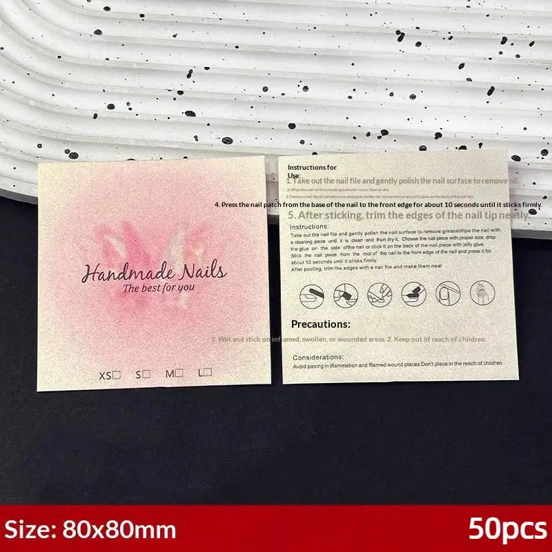 Gradient Pearlescent Nail Display Cards Mark Colorful Design Perfect Qme G G