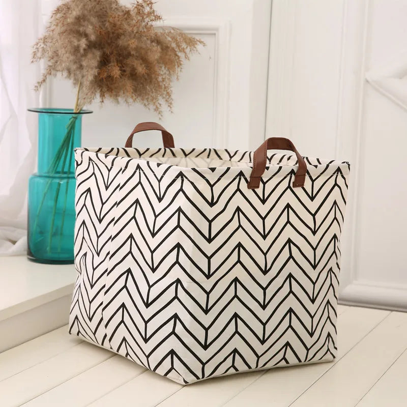 Organizer Bag Cotton and Linen Dirty Clothes Laundry Basket Foldable Laundry Basket Storage Household Sundries Storage Basket Qme Geometry
