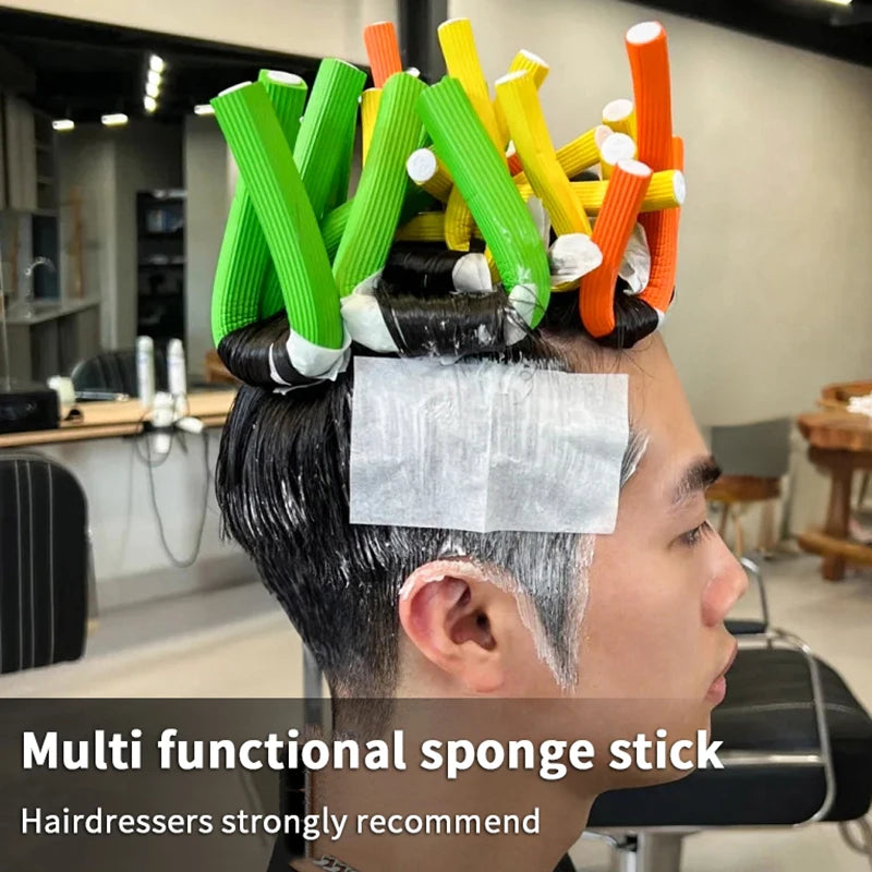Flexible Square Hair Curling Rods Soft Foam Twist Curls Flexi Rollers Qme