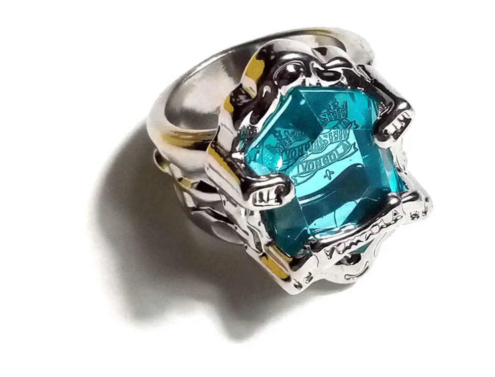 HITMAN REBORN Animation Penggli Simon Marey Hell Ring Fashion anime Jewelry Accessories Peripheral Gifts Qme SKY BLUE Diameter 19mm