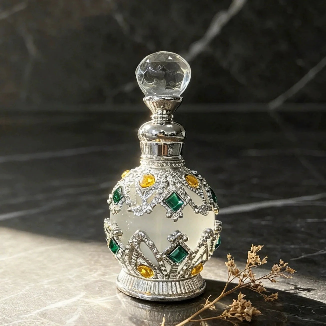1PCS Luxury Perfume Bottle Essential Oil Bottle 15ml Empty Bottle Storage Bottle Gift Glass Perfume Bottle Portable Bottles Qme O-SYG